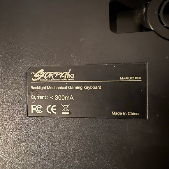 Cyberpower Skorpion K2 Gaming Keyboard Kontact B Light Up VERY Clicky $85 - Picture 5 of 5